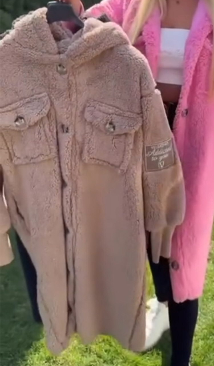 Women Hooded Button-Down Casual Plush Coat