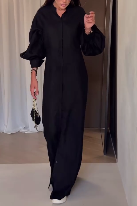 Women Casual Oversized Sleeve Shirt Dress