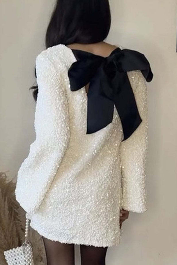 Women Sexy Party Deep V Shiny Pleated Dress