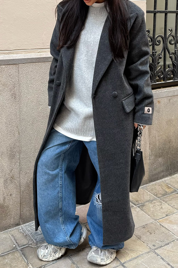 Womens Elegant Office Blazer Long Coat