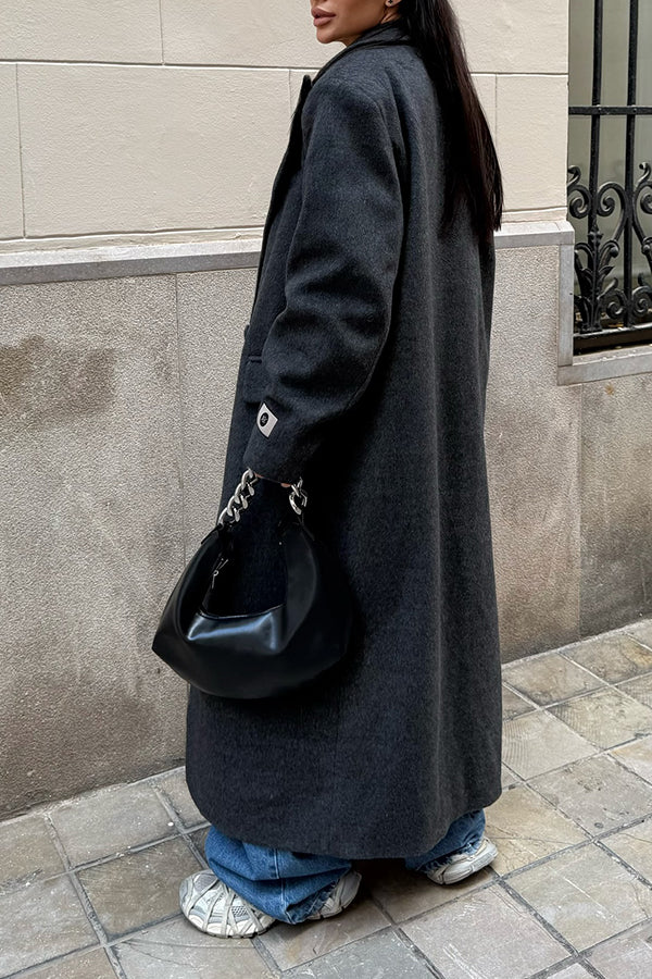 Womens Elegant Office Blazer Long Coat