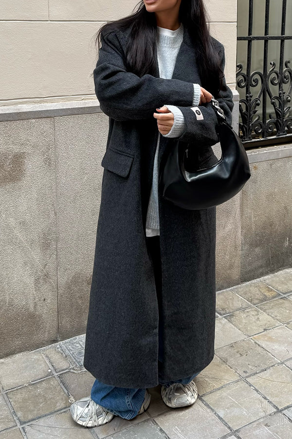 Womens Elegant Office Blazer Long Coat
