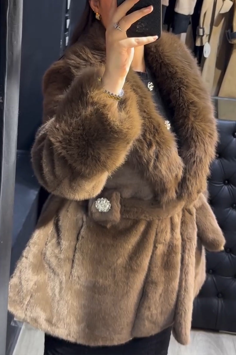 Women Temperament Casual Plush Coat