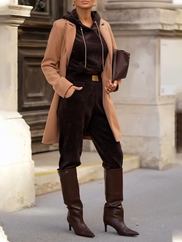Women Lapel Temperament Commuter Jacket