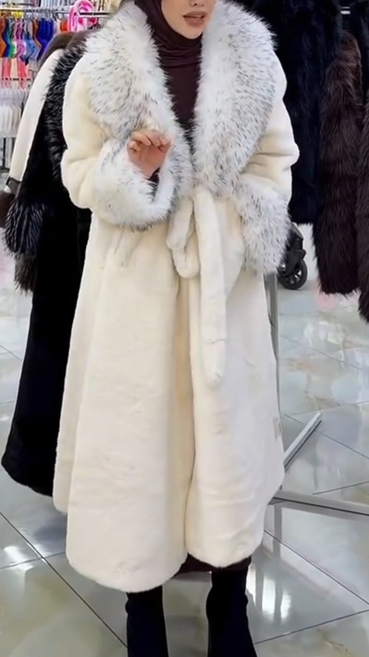 Women Lapel Plush Temperament Casual Coat