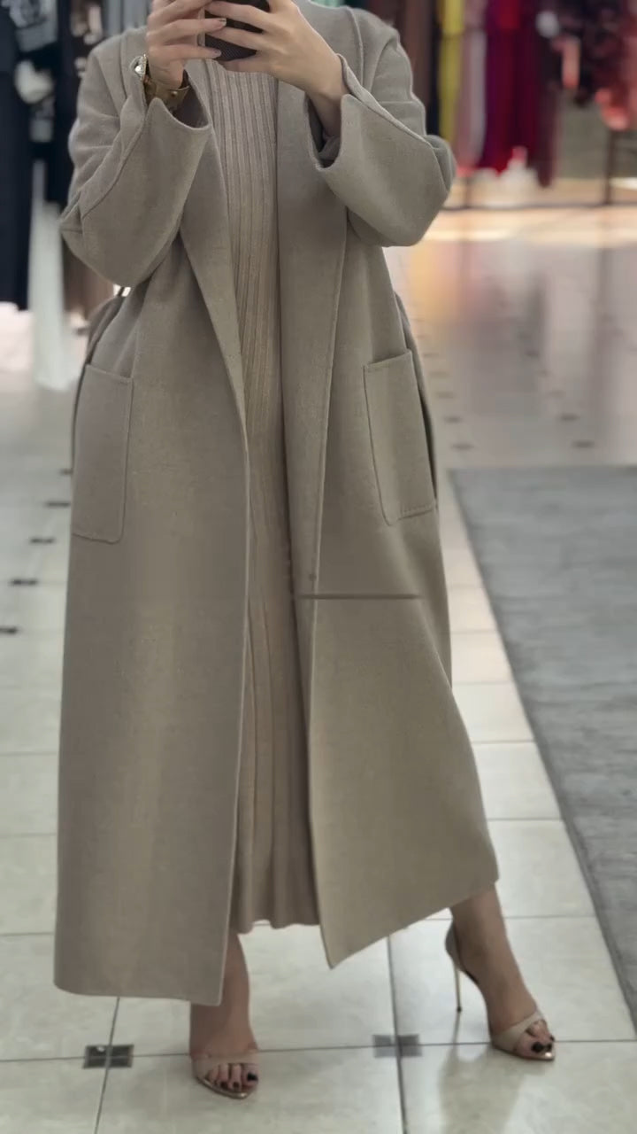 Women Lapel Solid Color Temperament Casual Windbreaker