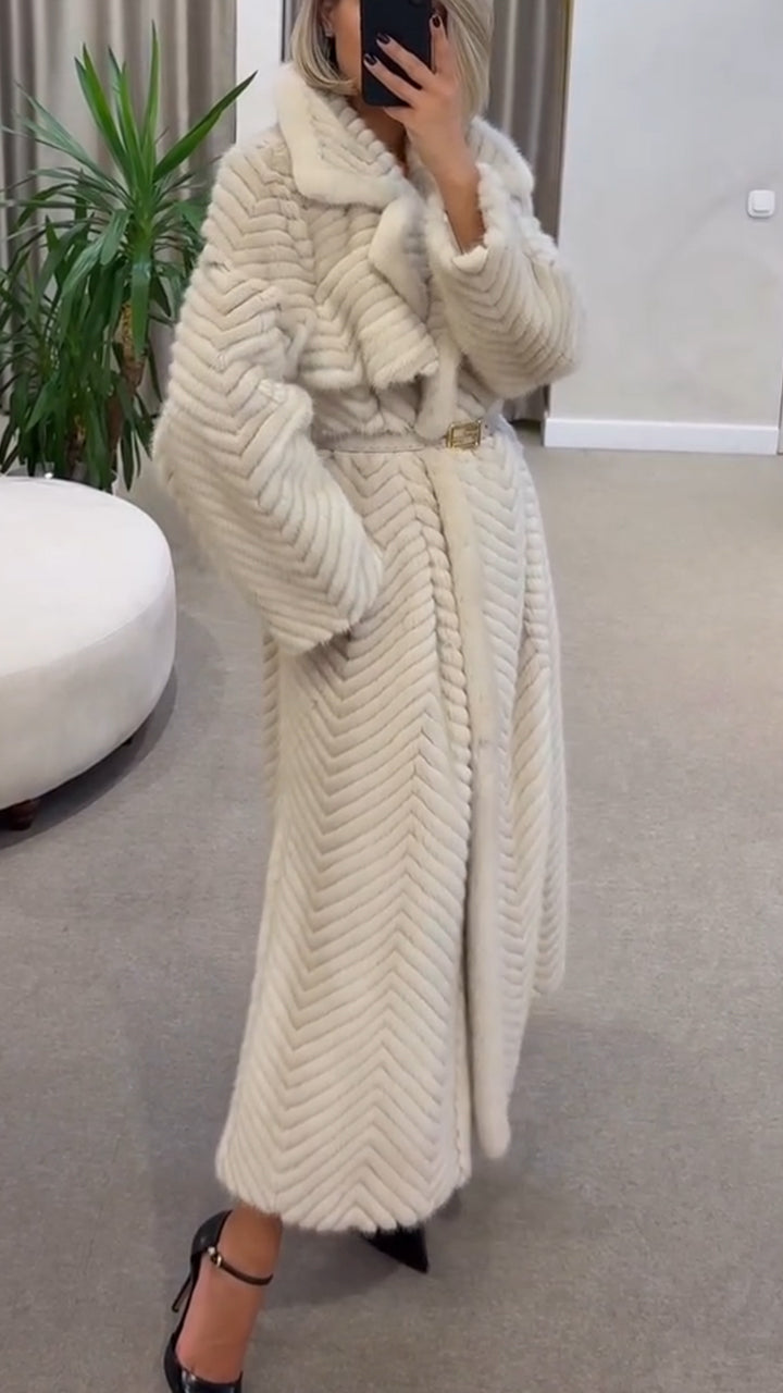 Womens Collar Solid Color Casual Plush Coat