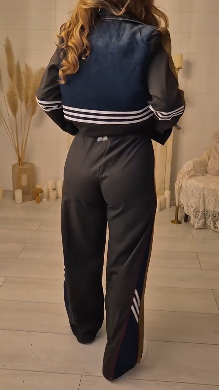 Women Laple Collar Jacket+ Pants Casual Suit