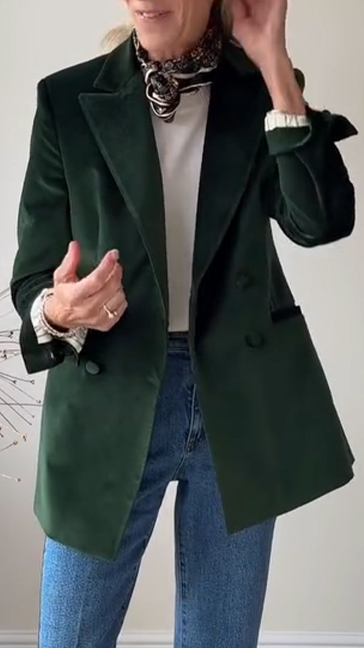 Women Laple Collared Temperament Commuter Jacket