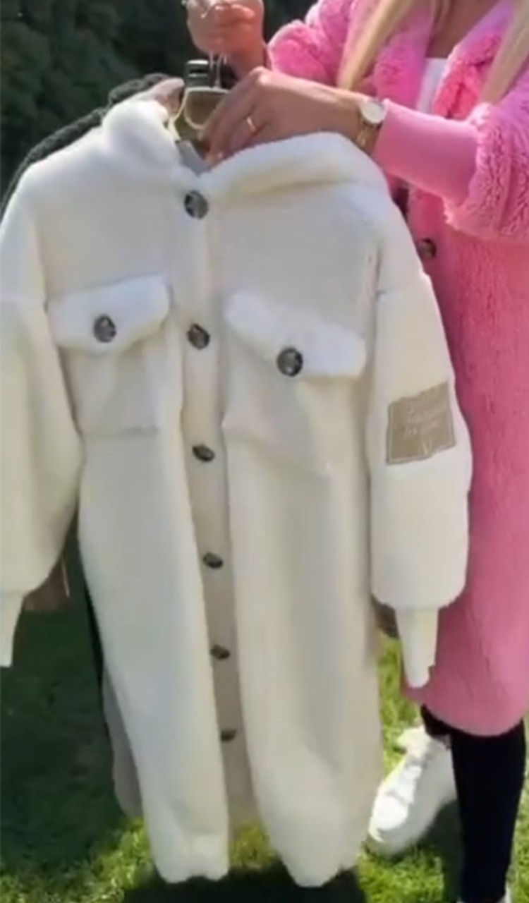 Women Hooded Button-Down Casual Plush Coat