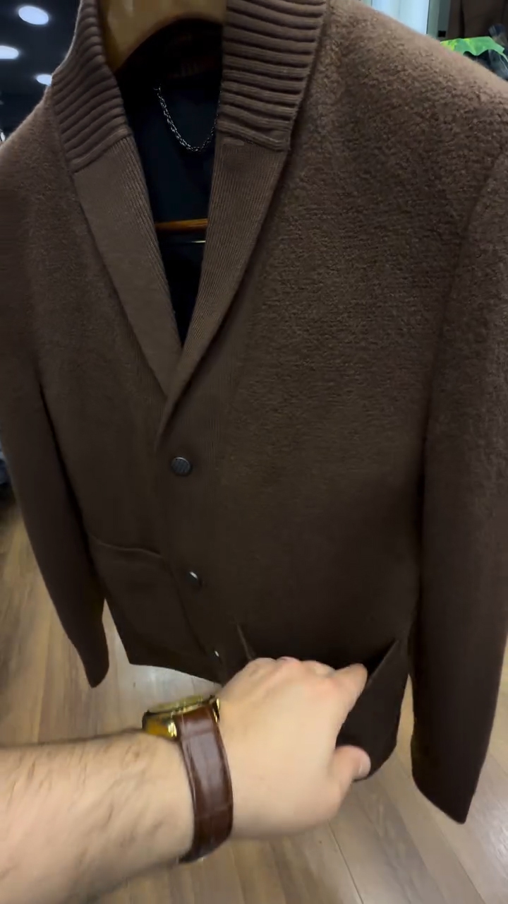 Men Lapel Temperament Casual Plush Jacket