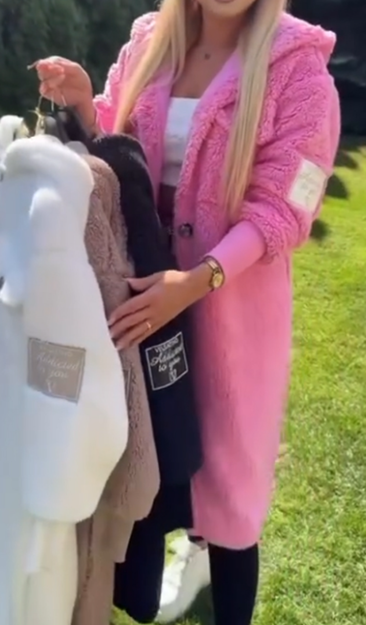 Women Hooded Button-Down Casual Plush Coat