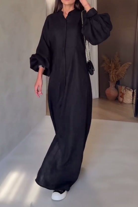 Women Casual Oversized Sleeve Shirt Dress