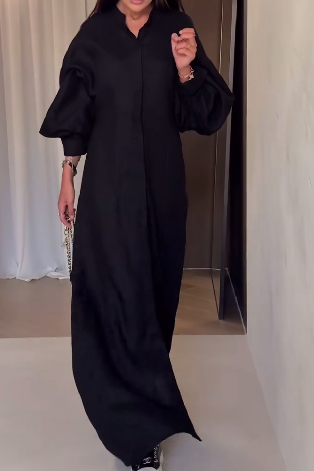 Women Casual Oversized Sleeve Shirt Dress