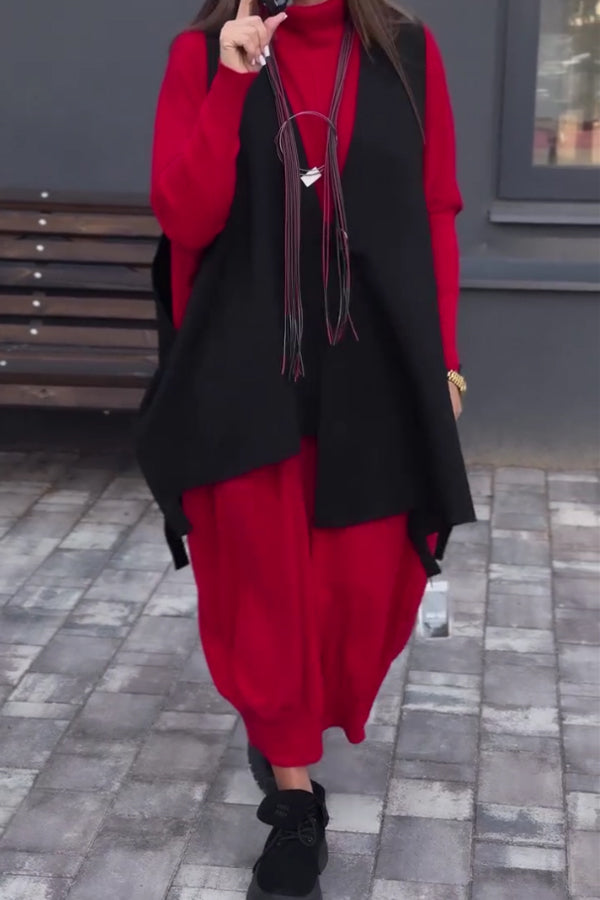 Women Casual Oversized Loose Sweatshirt Maxi Dress