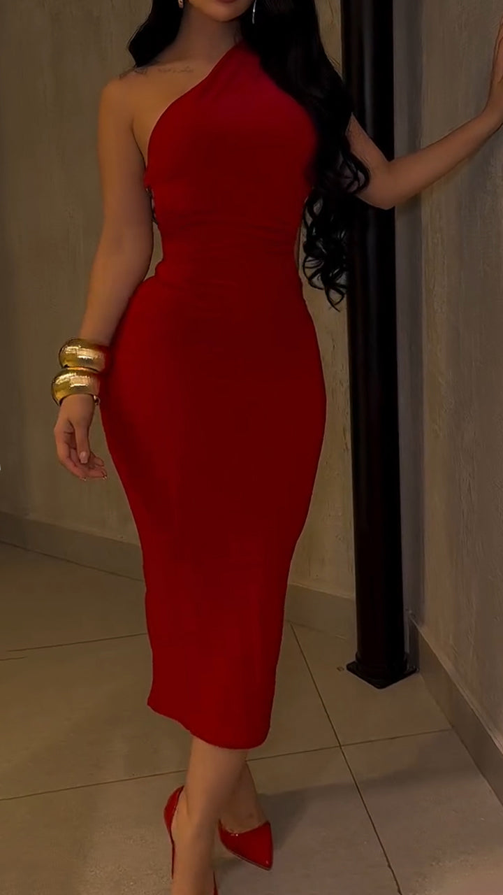 Women Off-shoulder Hollow Back Slim Sexy Dress