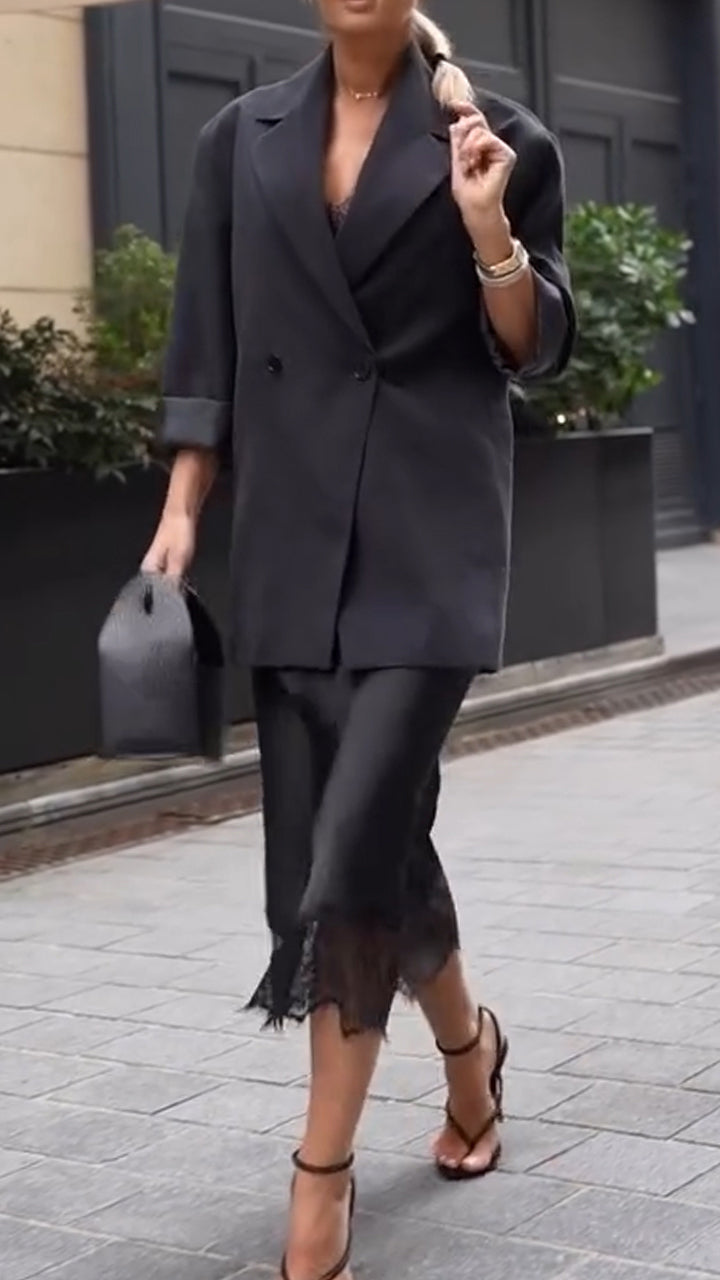 Women Inner Suspender Dress + Blazer Temperament Commuter Suit