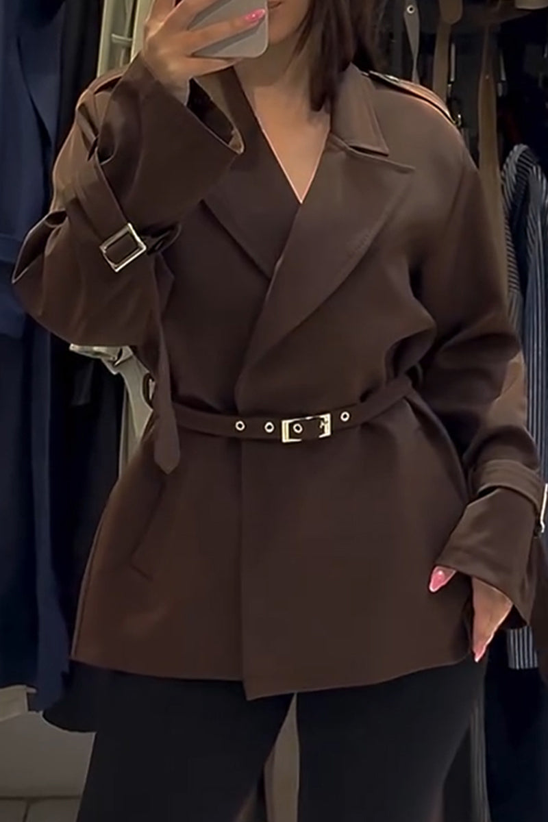 Womens Lapel Temperament Commuter Jacket