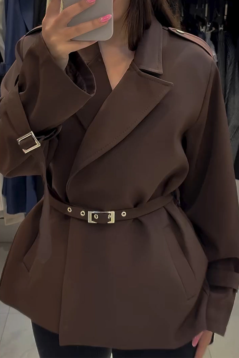 Womens Lapel Temperament Commuter Jacket