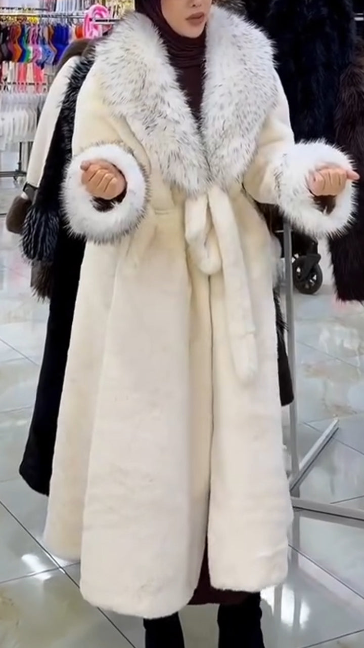 Women Lapel Plush Temperament Casual Coat