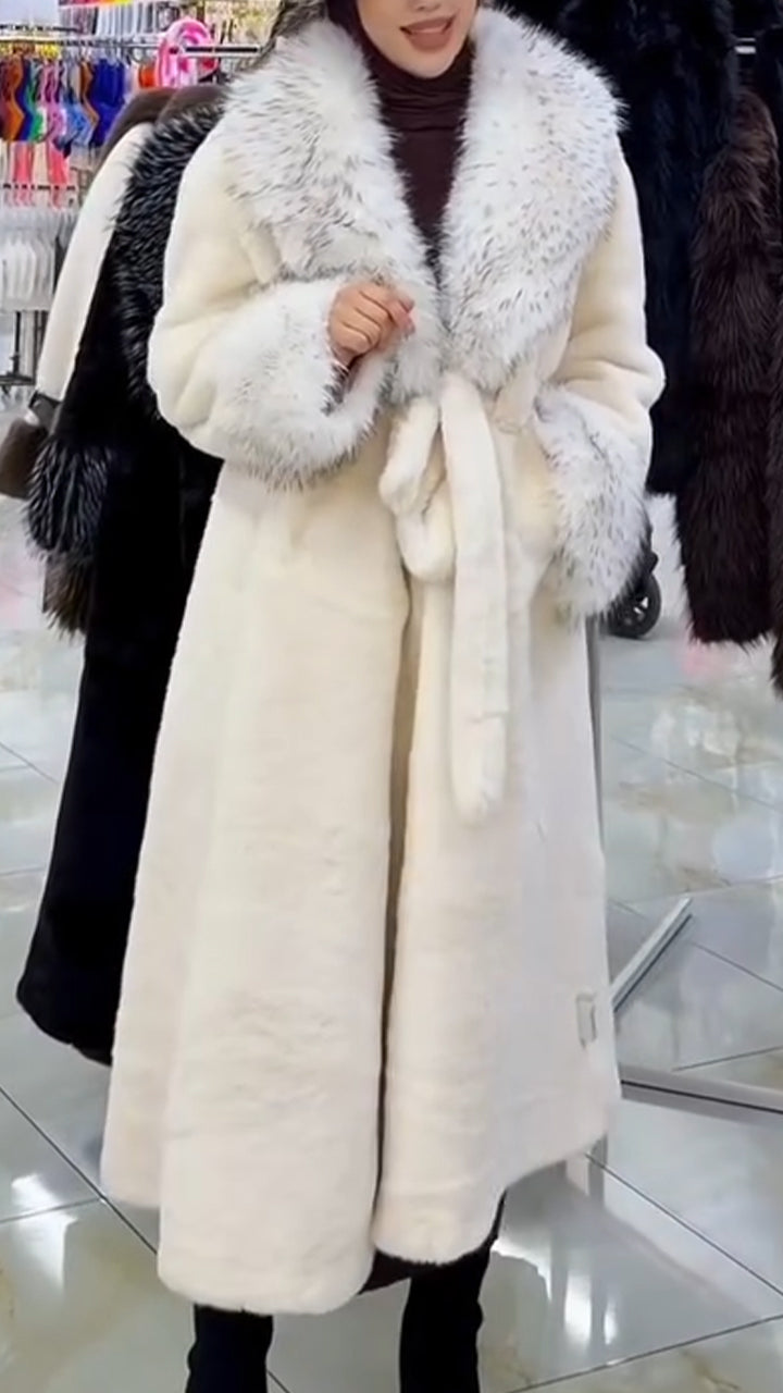 Women Lapel Plush Temperament Casual Coat