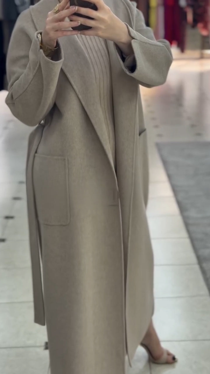 Women Lapel Solid Color Temperament Casual Windbreaker