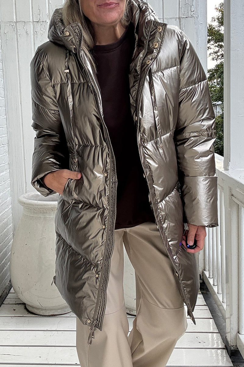 Women's Hooded Zippered Cotton Jacket