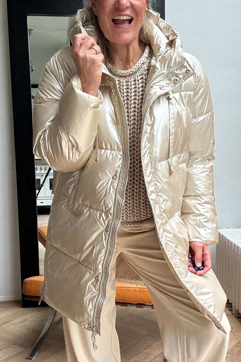 Women's Hooded Zippered Cotton Jacket