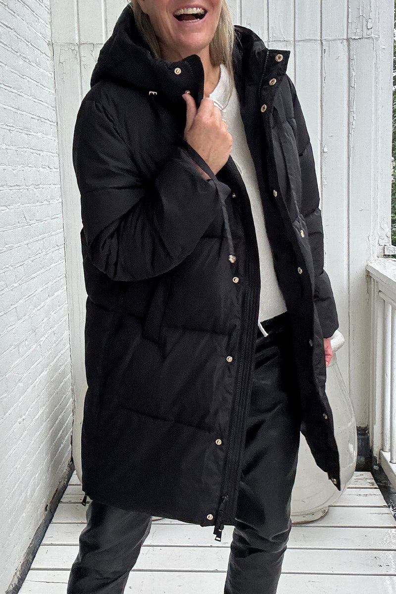 Women's Hooded Zippered Cotton Jacket