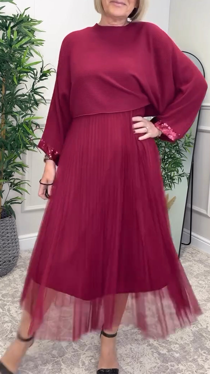 Women Innerwear Patchwork Dress + Top Casual Set