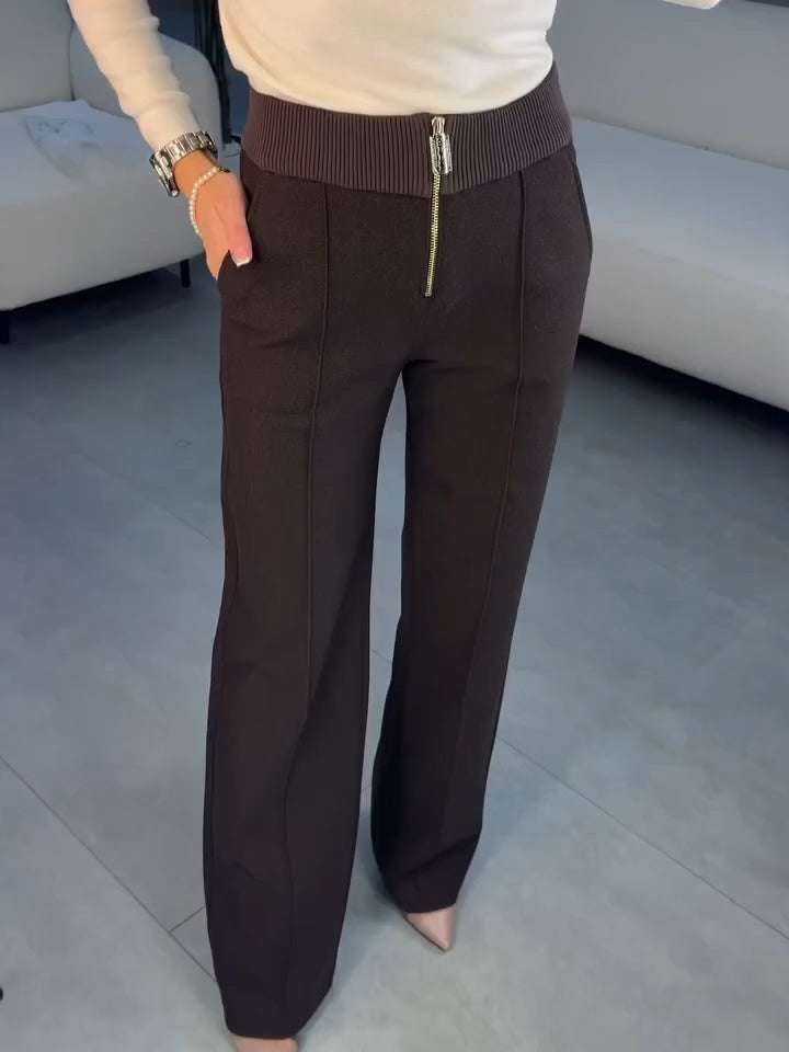 Women Knitted Patchwork Casual Pants