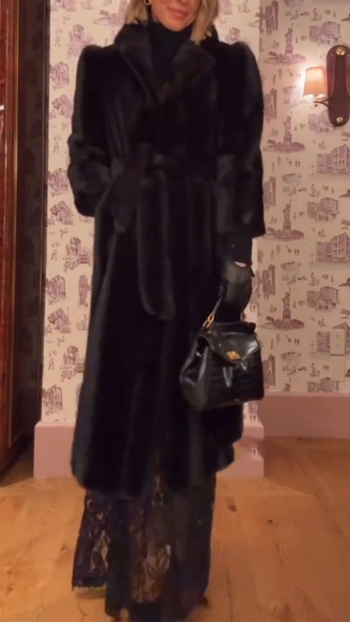 Women High Neck Sweater and Printed Hollow Skirt+ Plush Coat Casual Set