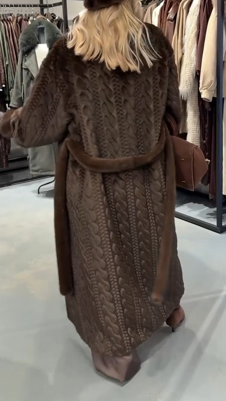 Women Weave Temperament Casual Plush Coat