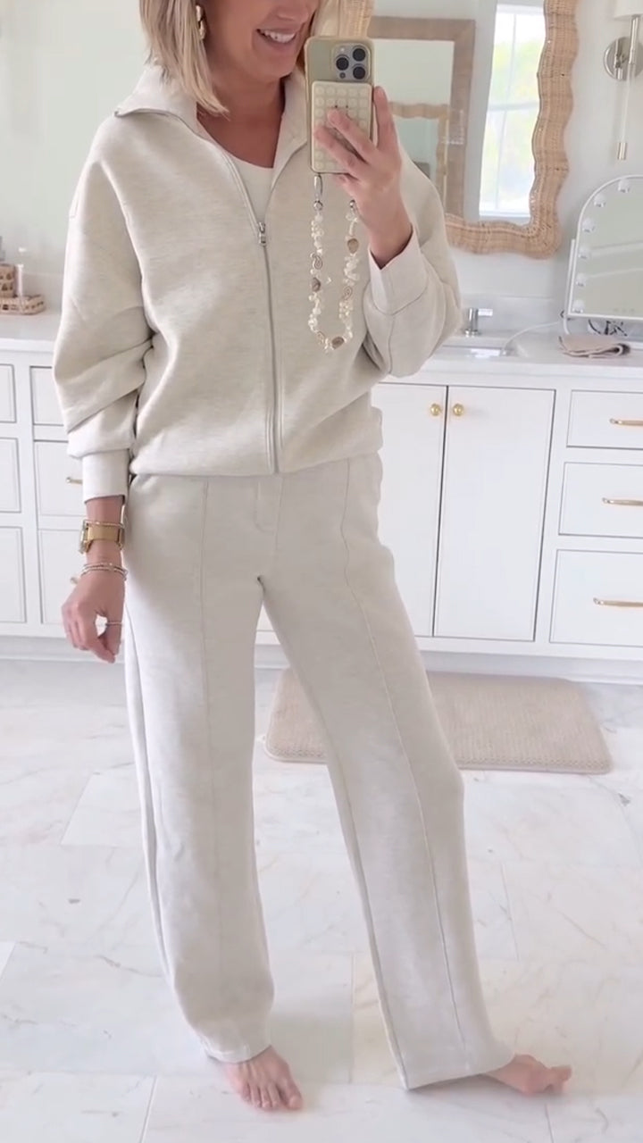 Women Collar Jacket+ Pants Casual Suit