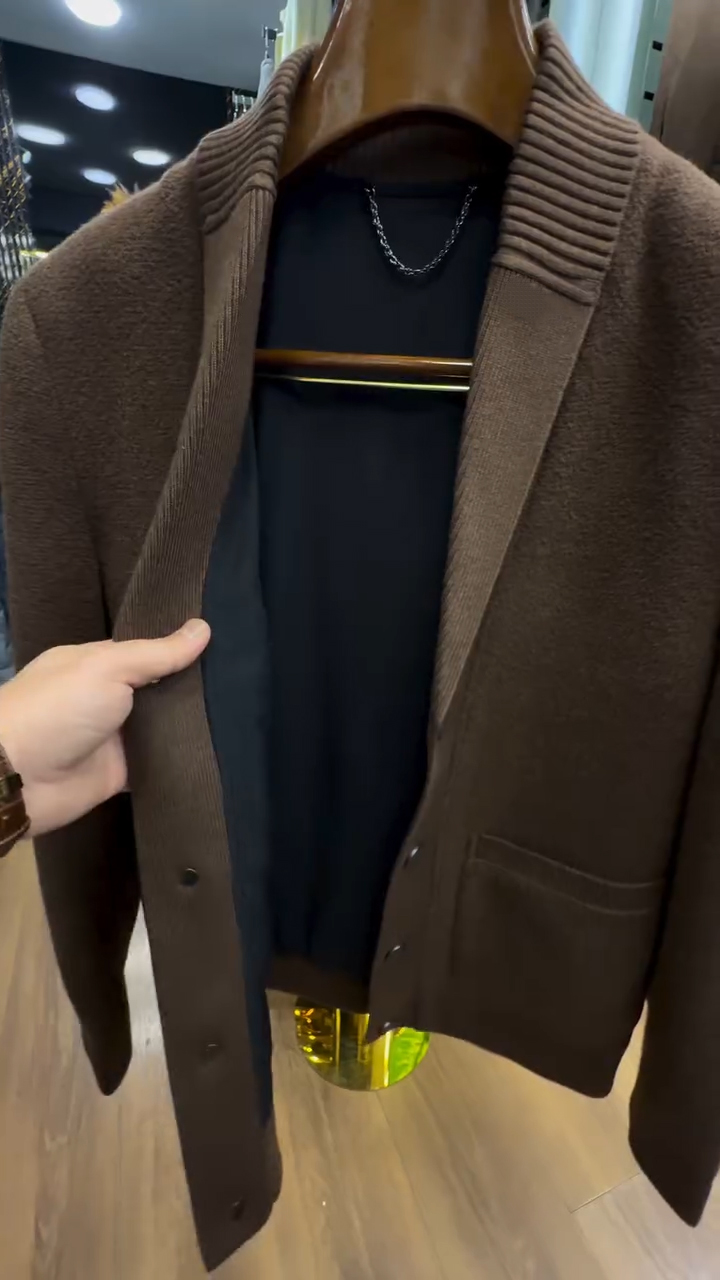 Men Lapel Temperament Casual Plush Jacket