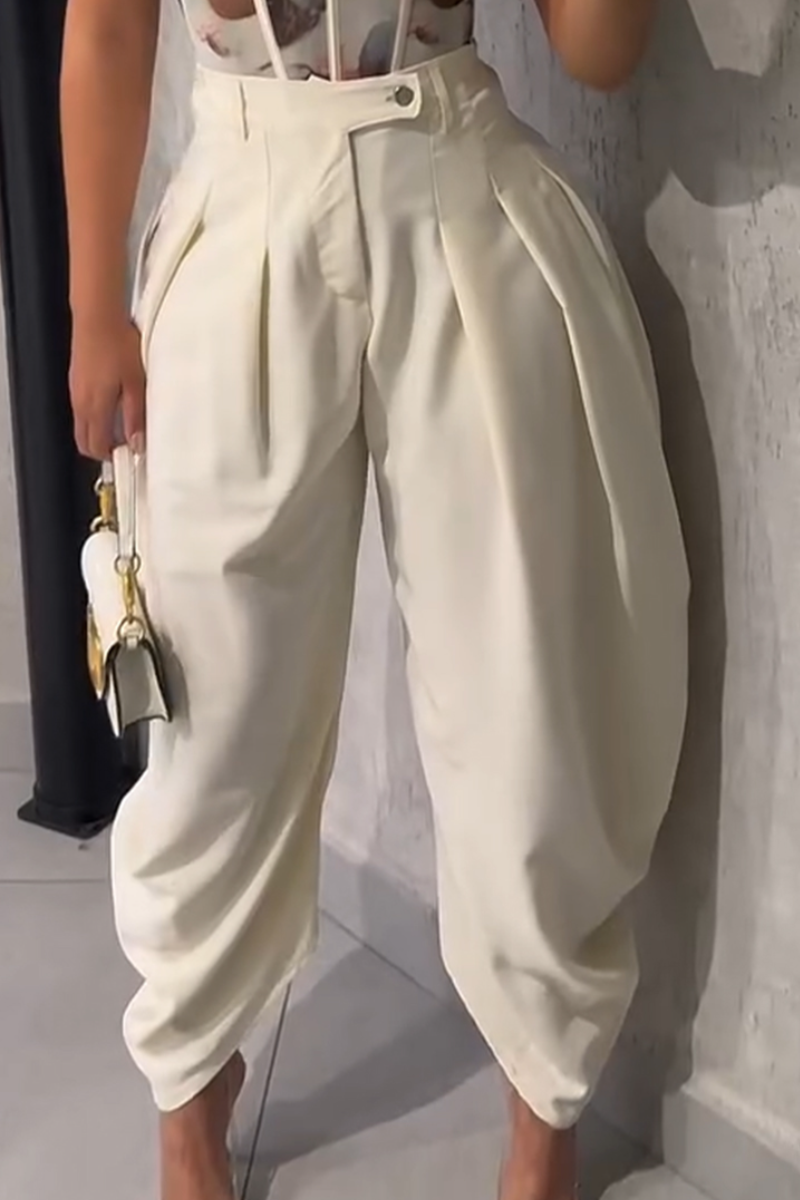 Women High Waist Wide Leg Casual Pants