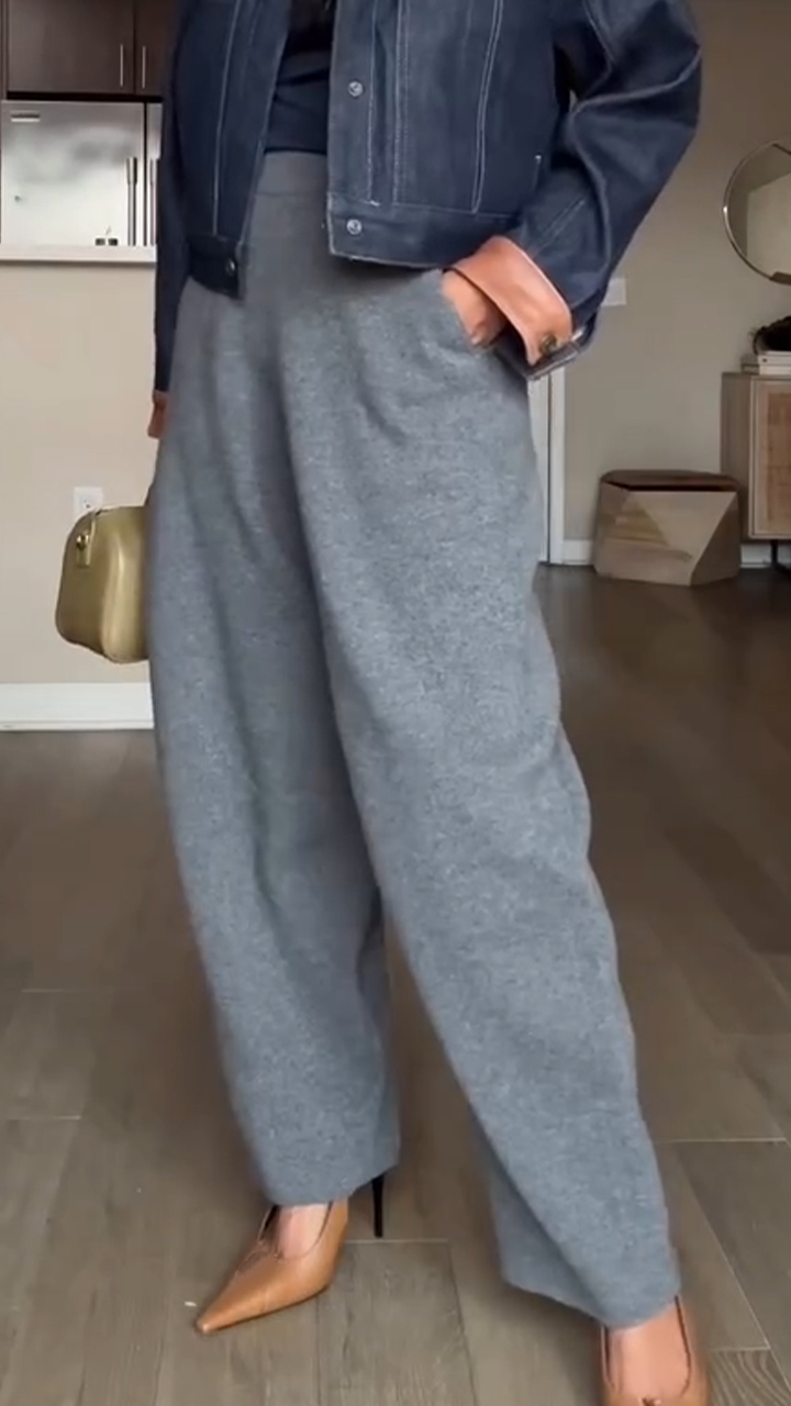 Women Solid Color Commuting Casual Pants